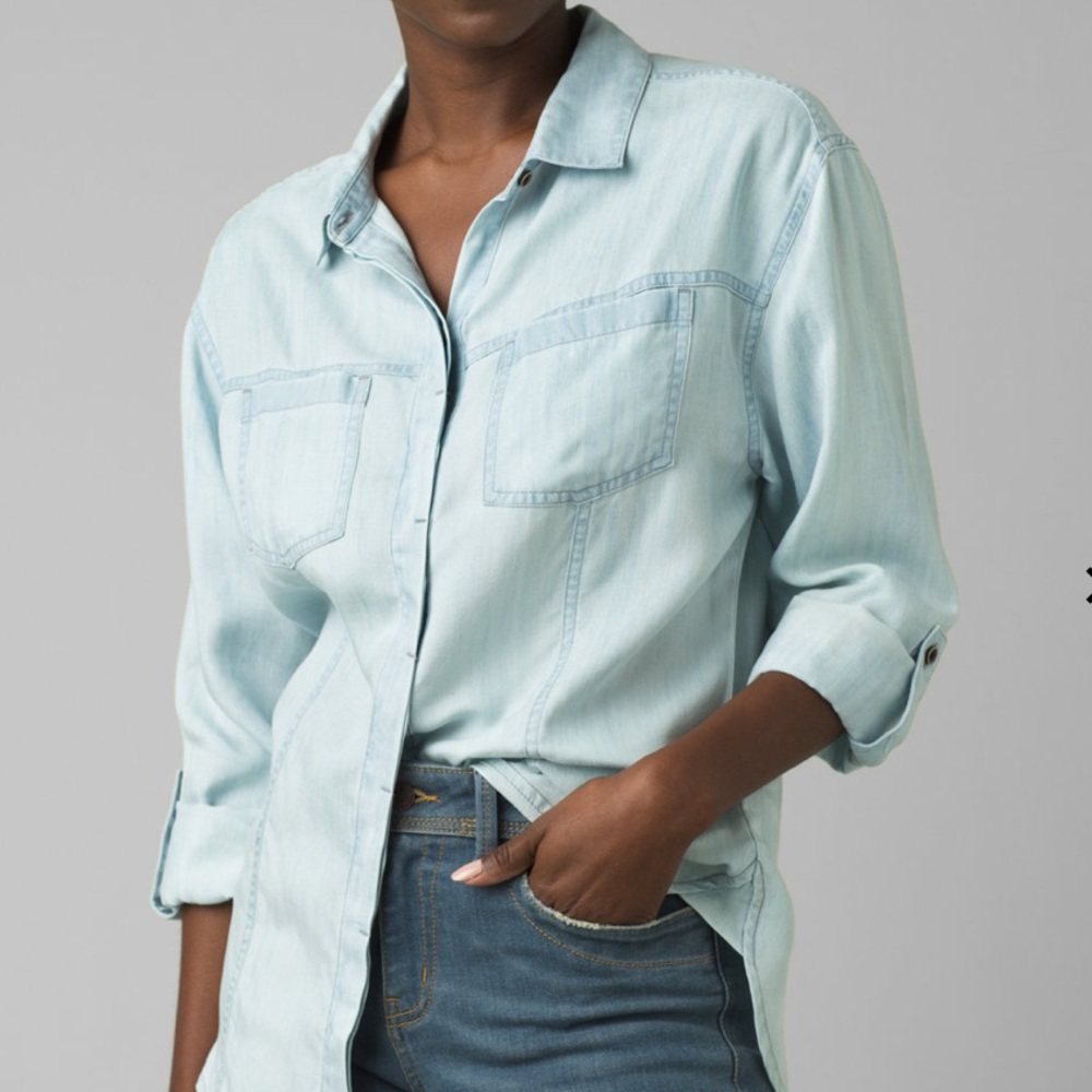 PrAna Short-Sleeved Alda Top - S